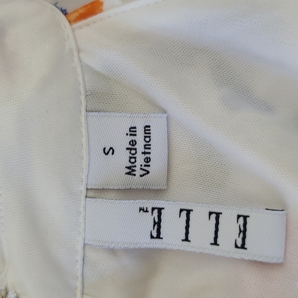 NWT ELLE sleeveless shear overlay floral dress with spring colored flowe… - Picture 7 of 9